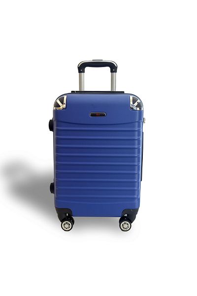 Rorik Troler din policarbonat, 35 L, S 55x35x20 cm, bagaj de mână și cabină, roți duble 360°, albastru