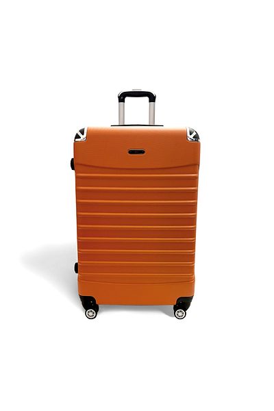 Rorik Cărucior din policarbonat, 92 L, L 77x45x30 cm, roți duble 360°, valiză cu mâner telescopic, portocaliu
