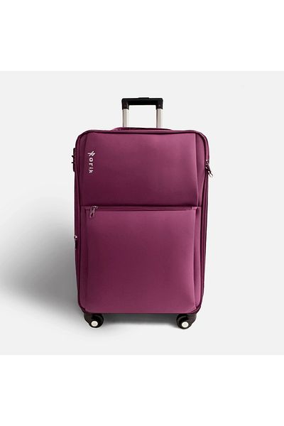 Rorik Troler textil, 70 L, M 69x43x25 cm, roți 360°, valiză cu mâner telescopic, violet