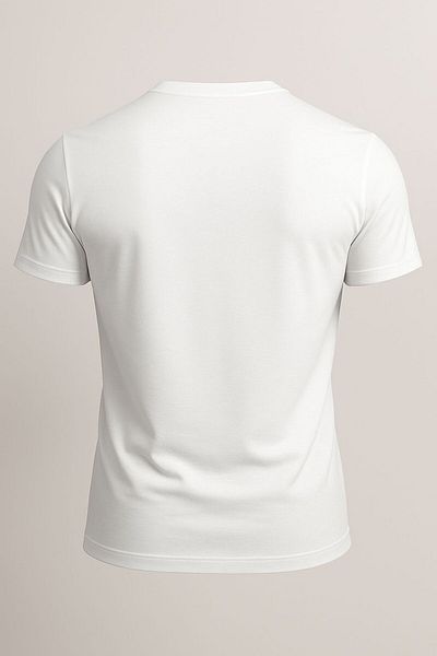 BLACKSAFE 100% Polyester Dtf Printed Sports T-Shirt - White Model 5