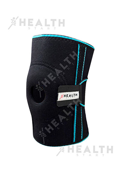 Healthstart Patella ve Ligament Destekli Dizlik | Silikon Pedli | Yaylı Yan Destekli | Spor ve Günlük Kullanım