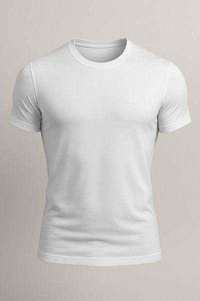 BLACKSAFE 100% Polyester Dtf Printed Sports T-Shirt - White Model 4