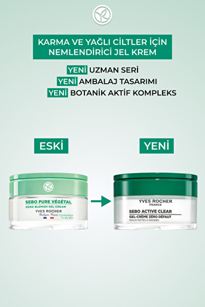 Yves Rocher Karma/Yağlı Cilt Nemlendirici Krem-Çinko&Salisilik Asit-Sebo Active Clear Botanik Kompleks-50ml