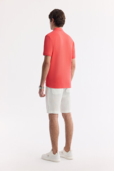 Avva Erkek Mercan Kıvrılmaz Polo Yaka %100 Pamuk Basic Regular Fit T-Shirt B001032