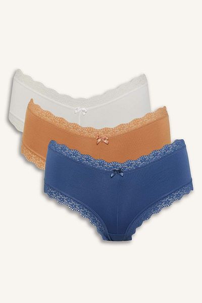 DeFacto Spitze Detaillierte Micro 3-teilige Hipster Höschen-Fall in Love E4217AX25SP