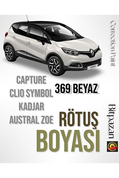 Flea Market Renault grubu 369 - Metalik Buz Beyazı - Profesyonel Rötüş Boyası - Taş Izi Ve Çizik Giderici