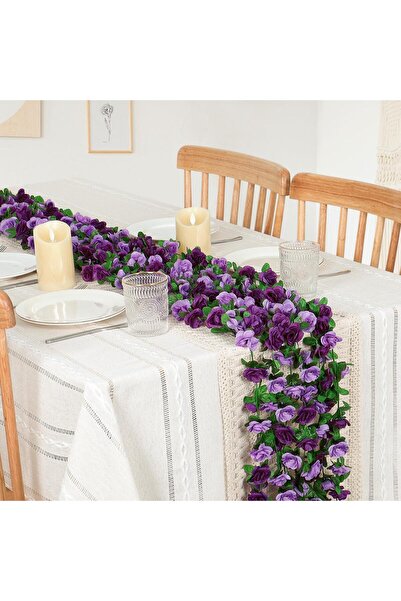 Buka Shops Mor Yapay Gül Sarmaşık Çiçek