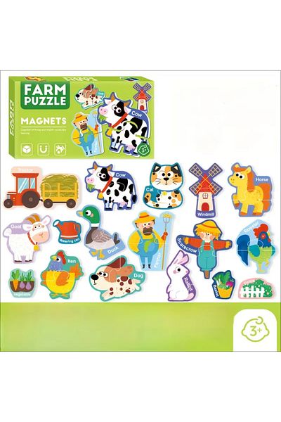 Picodino Set magnetic cu animale domestice - 36 piese