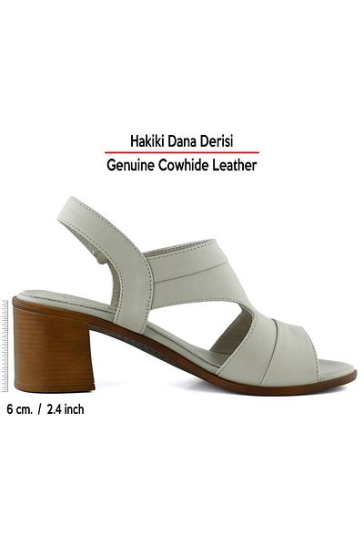 Erkan Saçmacı Kanne Mink din piele de vițel autentică cu bandă cu velcro, cu toc gros, sandale confortabile de zi cu zi