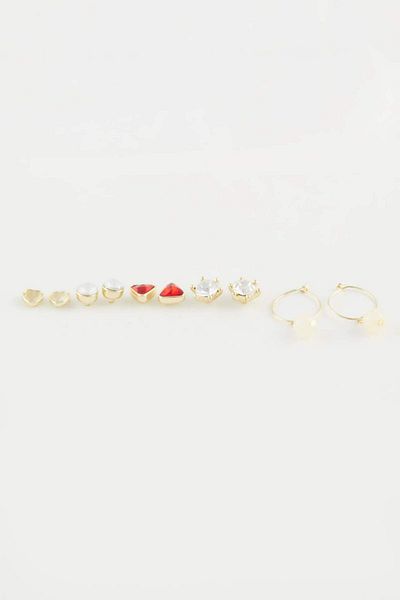 DeFacto Women's 5-Piece Gold Earrings E3058Axns