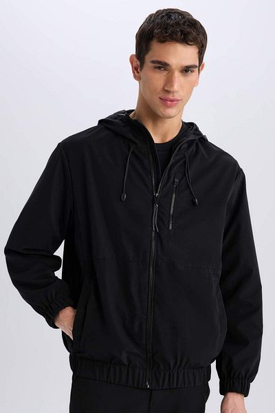 DeFacto Water Repellent Regular Fit Seasonal Spring Hooded Zipper Coat D7883Ax25Sp