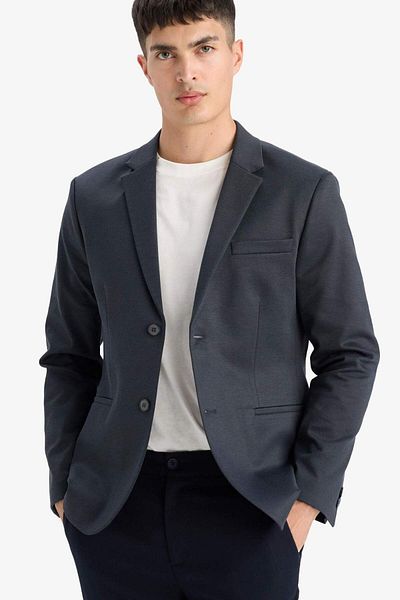 DeFacto Slim Fit Slim Fit Blazer Jacket με επένδυση W9254AZ25SP