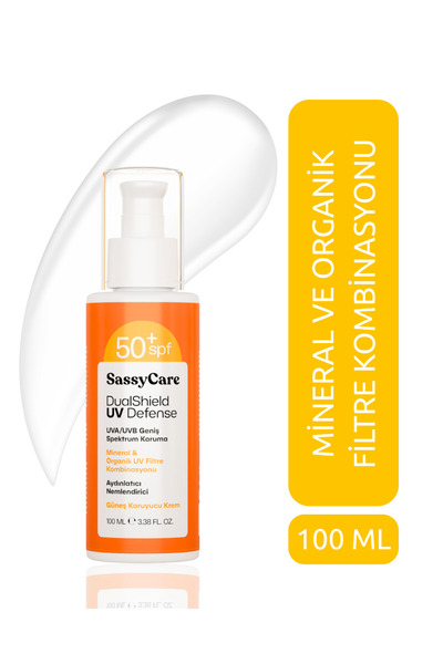 SassyCare Güneş Kremi SPF 50+ DualShield UV Defense Yüz ve Vücut için Güneş K...