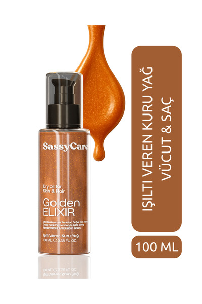 SassyCare Dry Oil Golden Elixir Nourishing Care Oil for Radiant Skin, Hair and Body