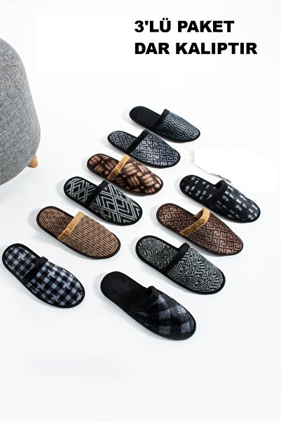 Marka Vizyon 3'lü Paket Erkek Terliği