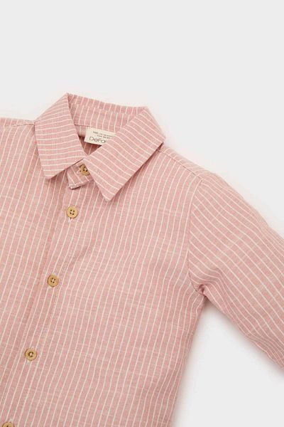 DeFacto Baby Boy Flamed Poplin Μακρυμάνικο Πουκάμισο με ρίγες E5316A525SP