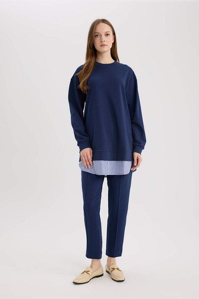 DeFacto Harem Basic Plain Sweatshirt Fabric Trousers D9363Ax25Sp