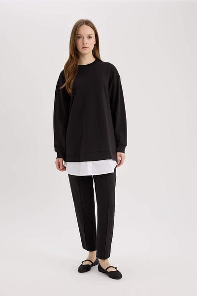 DeFacto Harem Basic Plain Sweatshirt Fabric Trousers D9363Ax25Sp