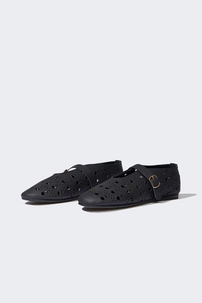 DeFacto Damen-Ballerinas mit flacher Sohle und einem Riemen E7178AX25SP