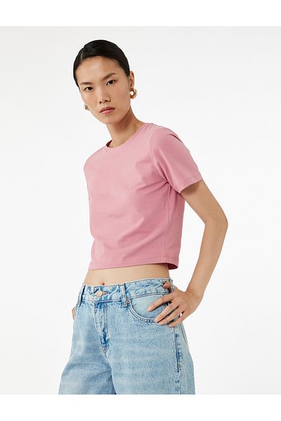 Koton Cotton Slim Fit Short Sleeve Crew Neck T-Shirt