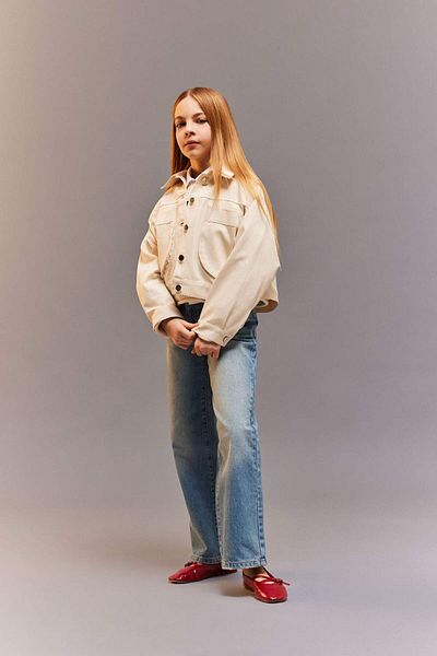 DeFacto Girls' Crop Cotton Long Sleeve Shirt D9147A825Sp
