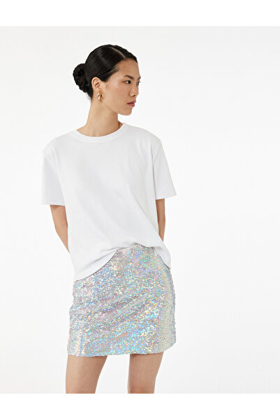 Koton Μίνι βραδινή φούστα σε γραμμή Α με παγιέτες