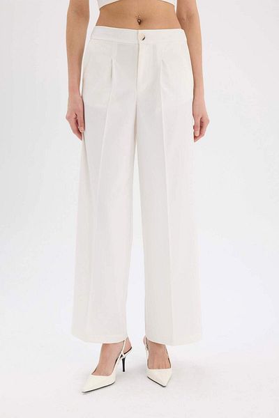DeFacto Baggy Fit High Waist Standard Length Pants with Zipper Pockets E7238Ax25Sp