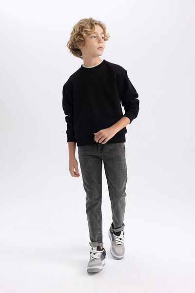DeFacto Crew Neck Boy Sweatshirt - Regular Fit