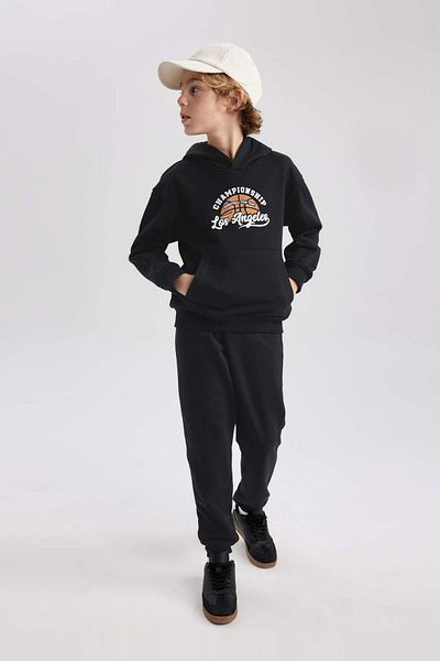 DeFacto Bedrucktes Kapuzen-Sweatshirt mit Kängurutasche für Jungen B7821a8ns