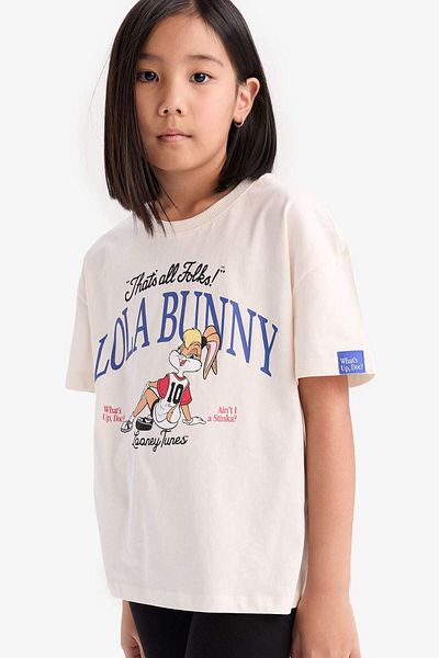 DeFacto Looney Tunes Print Girls T-Shirt - Relax Fit, Crew Neck, Short Sleeve D8825A825Sp