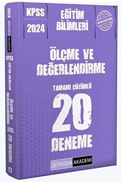 Pegem Akademi Yayıncılık Süper Fiyat - Pegem 2024 Kpss Eğitim Bilimleri Ölçme Ve Değerlendirme 20 Deneme Çözümlü Pegem Akadem