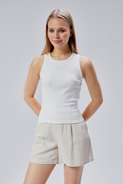 FHELIA Жіночий екрю 100% бавовна, нормальний крій, з еластаном, базовий боді