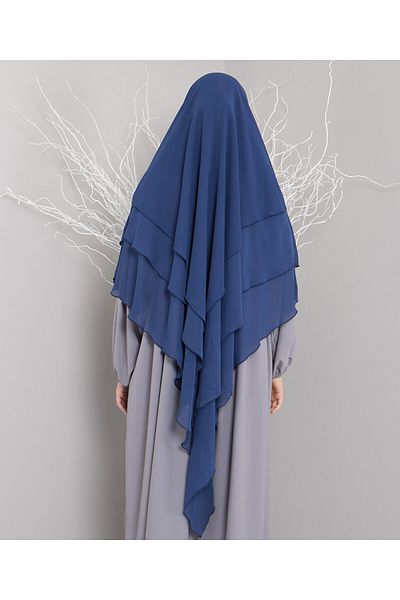 Mihrisina collection 3 Layer Sufle Hijab Khi̇mar Ready Turban Shal Standard Size Practical