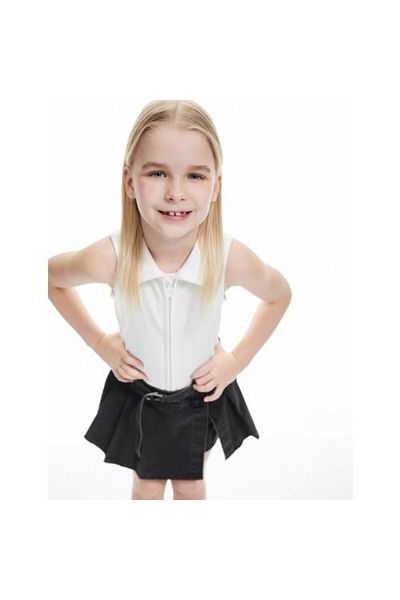 Koton Cămașă slim-fit din bumbac, cu fermoar, cu guler, fără mâneci