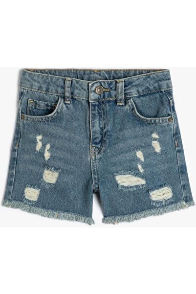 Koton Kız Çocuk Şort Indigo 4skg40016ad