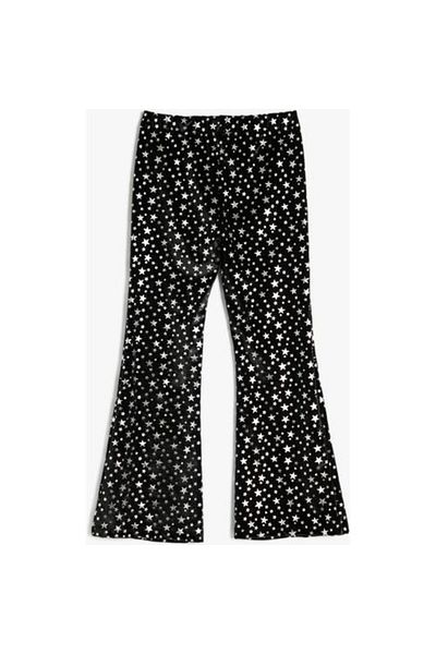 Koton Star Patterned Flared Leg Trousers