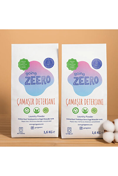 Going Zeero Doğal Çamaşır Makinesi Deterjanı - 2'li Ekonomik Paket - 80 Yıkama Bitkisel Ve Mineral Bazlı