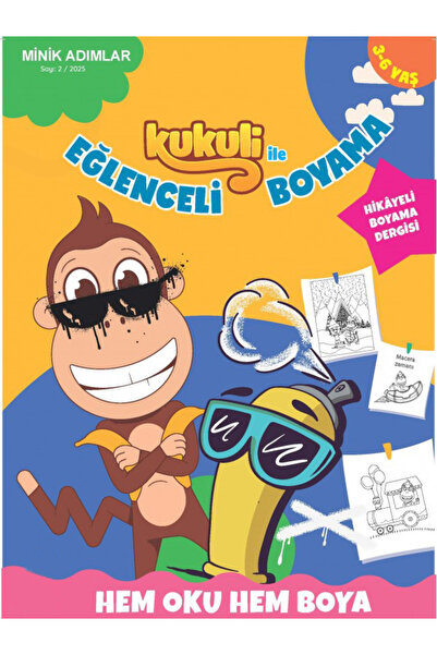Turkuvaz Dergi KUKULİ İLE EĞLENCELİ BOYAMA HEM OKU HEM BOYA SAYI 2