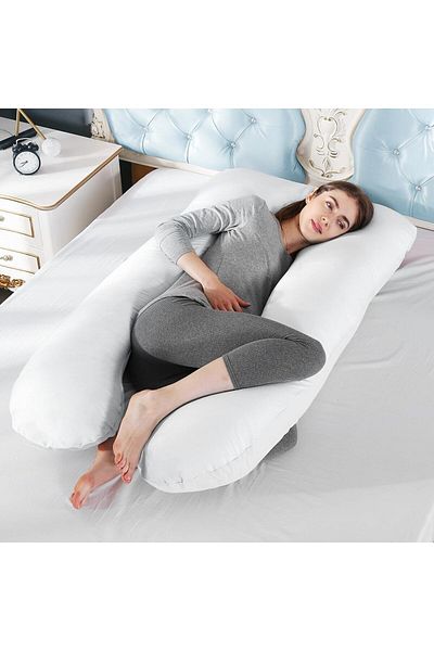 Yelajoy U Shaped Pregnancy Pillow,with Removable Cover,Relieve Fibromyalgia,Gift For Pregnant,70x130cm