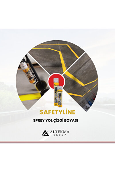 Signatekma Safetyline -Sprey Yol Çizgi Boyası Sarı 750 ML