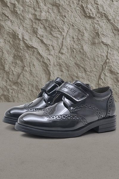 Rakerplus Pantofi din piele lăcuită pentru băieți Velcro Oxford