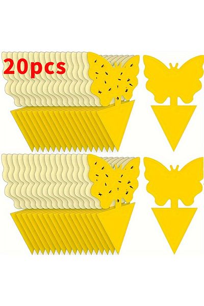 Choice yellow butterflyG248 40pcs double-sided irregular sticky insect board fruit fly trap fungal mosquito