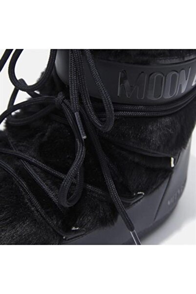 MOON BOOT Icon Low Faux Fur Kadın Kar Botu-14093900BLK