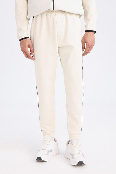 DeFacto Pantaloni de sport sport Jogger - Fit standard, țesătură Skuba Diver, dantelă în talie și picior elastic