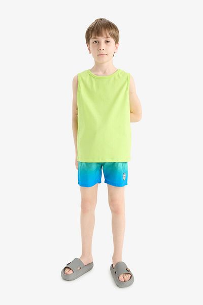 DeFacto Pantaloni scurți de baie cu imprimeu gradient pentru băiat E7577A825HS