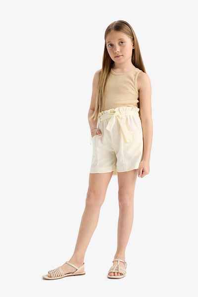 DeFacto Къси панталони за момичета Pocket Paperbag C0266a824sm