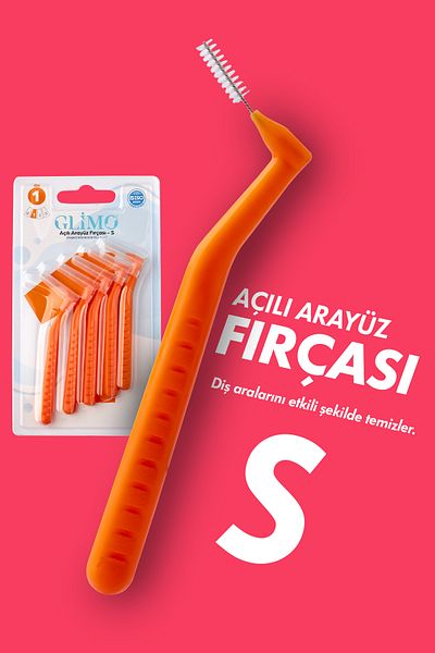 Glimo Sensitive Cleaning 5Pcs S Angled Interface Brush Gum Friendly Anti Plaque