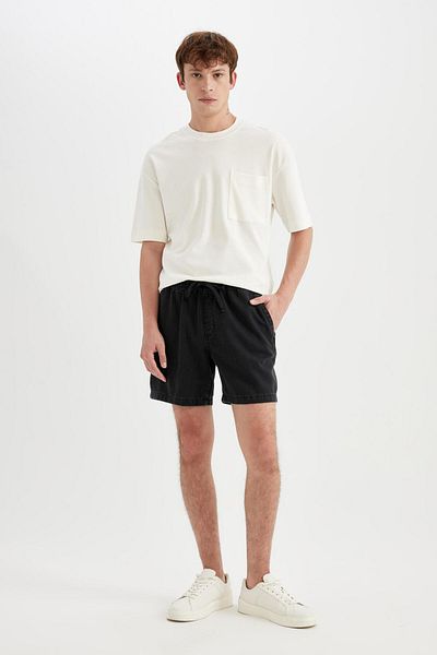 DeFacto 100% Cotton Relax Fit Bermuda Shorts D4390Ax24Sm