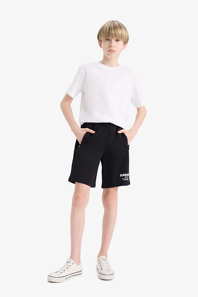 DeFacto Boy's Printed Shorts with Elastic Waist F6433A825Hs