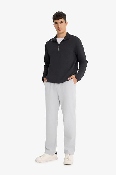 DeFacto Pantaloni de sport cu picioare drepte, cu talie normală, cu șireturi E7829AX25AU